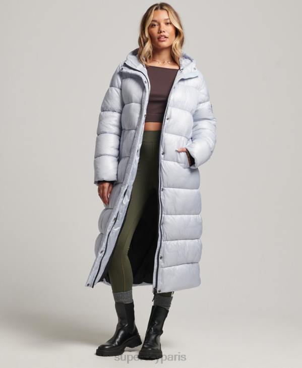 Superdry femmes doudoune longue xpd sports D64Z3745 vêtements bleu clair