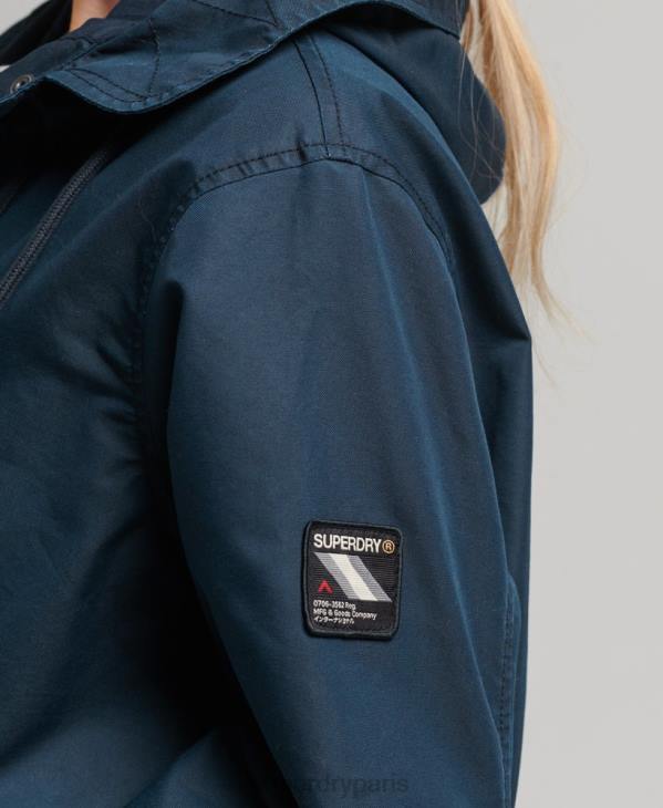 Superdry femmes manteau de parka de terrain D64Z3545 vêtements marine