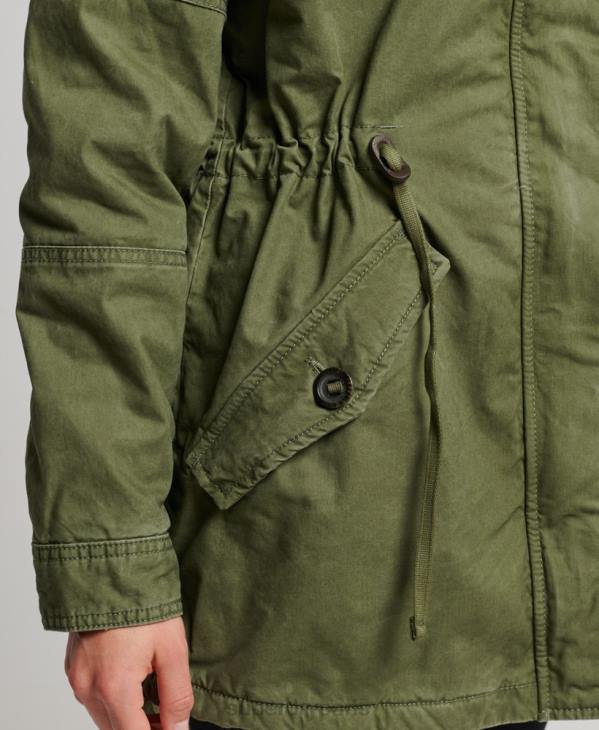Superdry femmes manteau de parka de terrain D64Z5538 vêtements vert