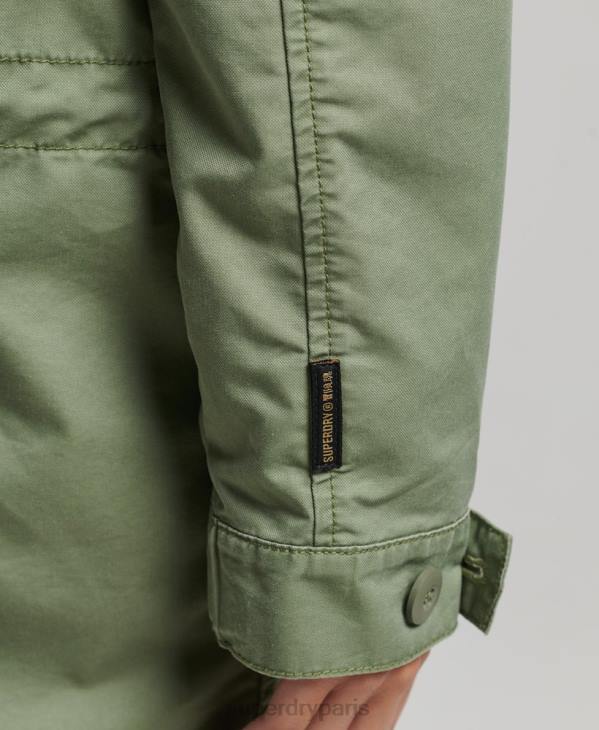 Superdry femmes manteau de parka de terrain D64Z5663 vêtements kaki