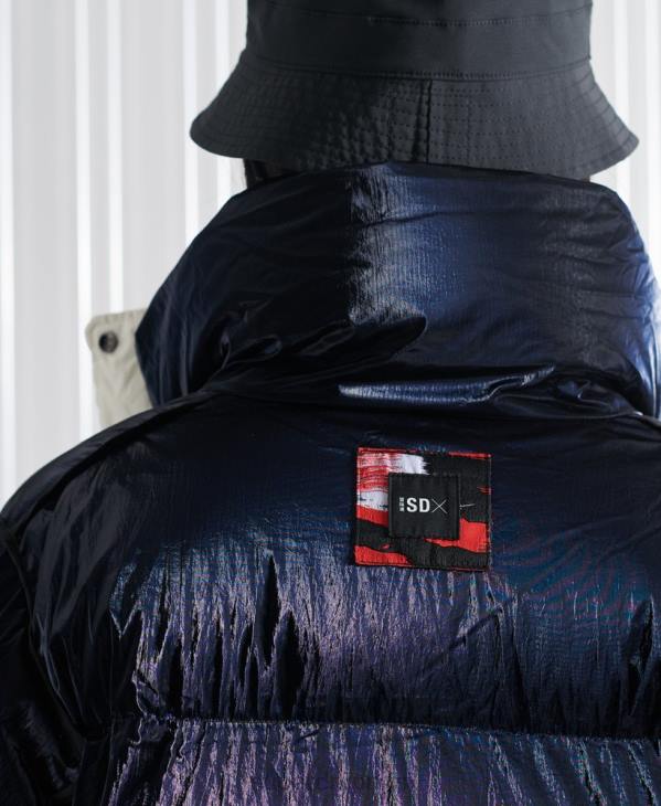 Superdry femmes manteau en duvet réversible sdx en édition limitée D64Z5627 vêtements crème