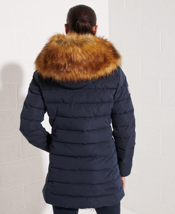 Superdry femmes manteau matelassé arctic tall D64Z3646 vêtements marine