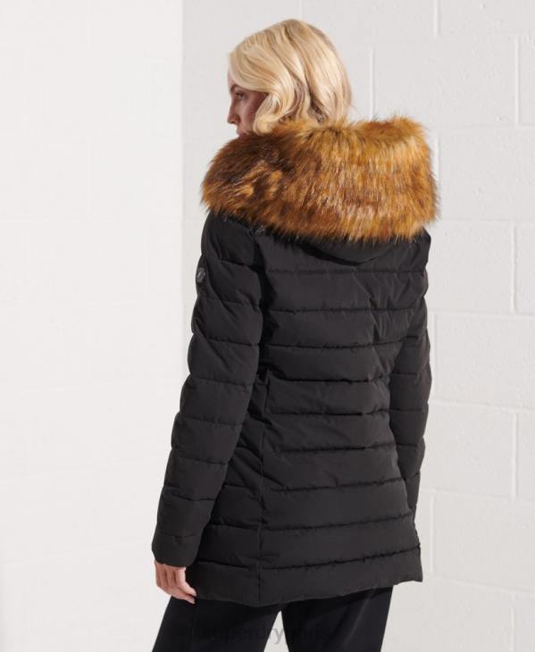 Superdry femmes manteau matelassé arctic tall D64Z3647 vêtements noir