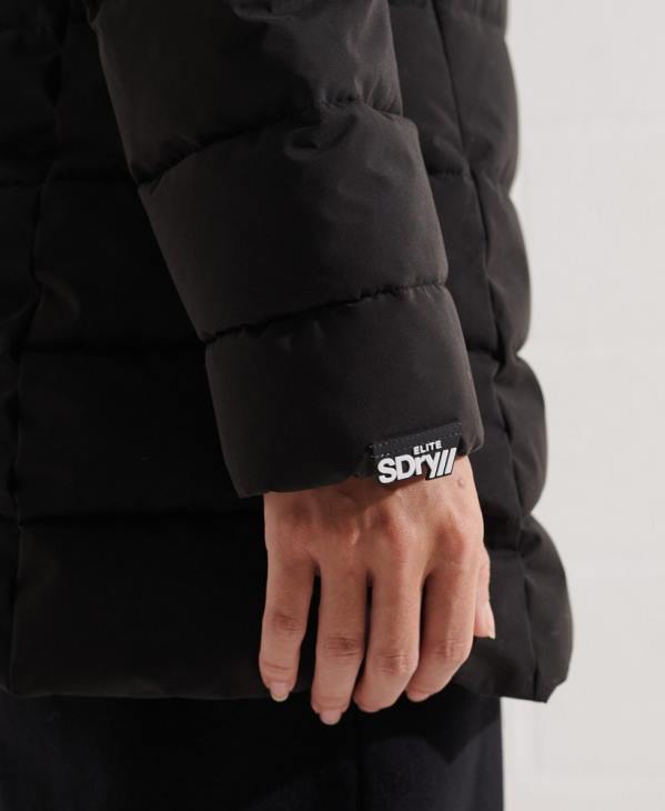 Superdry femmes manteau matelassé arctic tall D64Z3647 vêtements noir