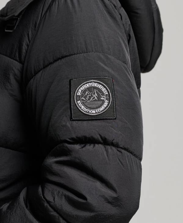 Superdry femmes manteau matelassé cocon d'expédition D64Z3597 vêtements noir