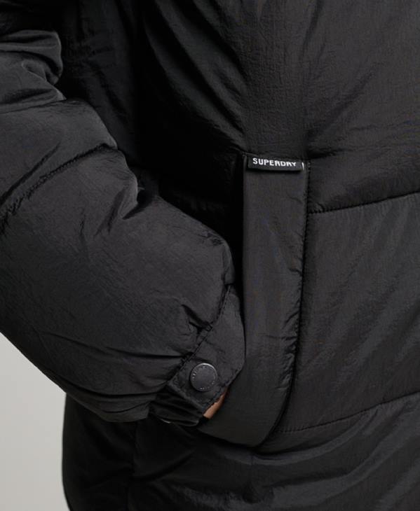 Superdry femmes manteau matelassé cocon d'expédition D64Z3597 vêtements noir