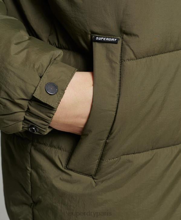 Superdry femmes manteau matelassé cocon d'expédition D64Z3644 vêtements kaki