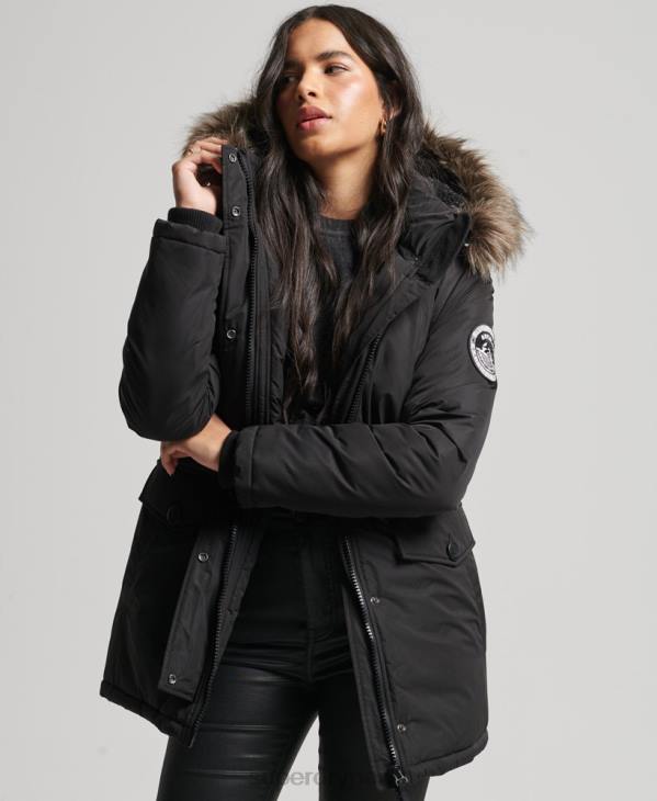 Superdry femmes parka ashley everest D64Z5415 vêtements noir