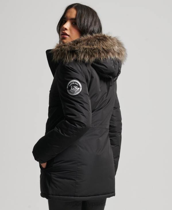 Superdry femmes parka ashley everest D64Z5415 vêtements noir