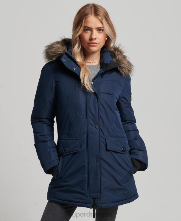 Superdry femmes parka ashley everest D64Z5443 vêtements marine
