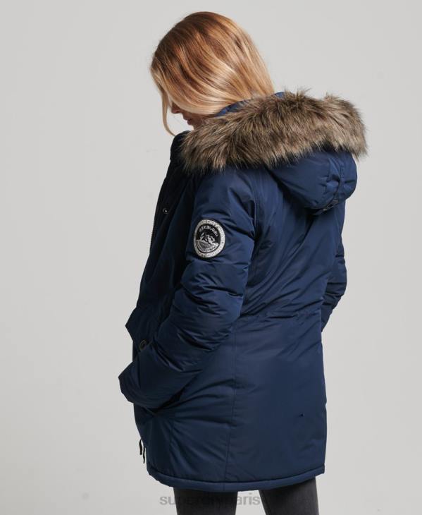 Superdry femmes parka ashley everest D64Z5443 vêtements marine