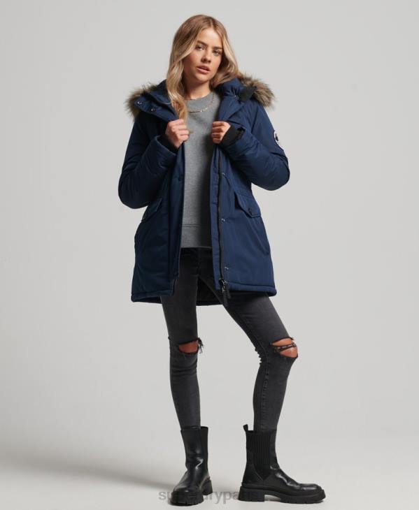 Superdry femmes parka ashley everest D64Z5443 vêtements marine