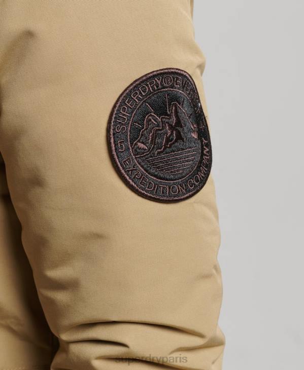 Superdry femmes parka à capuche en fausse fourrure everest D64Z3774 vêtements brun