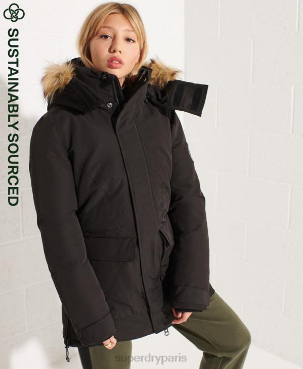 Superdry femmes parka code everest D64Z5537 vêtements noir