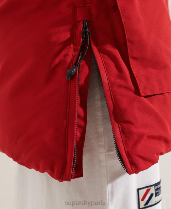 Superdry femmes parka code everest D64Z5589 vêtements rouge