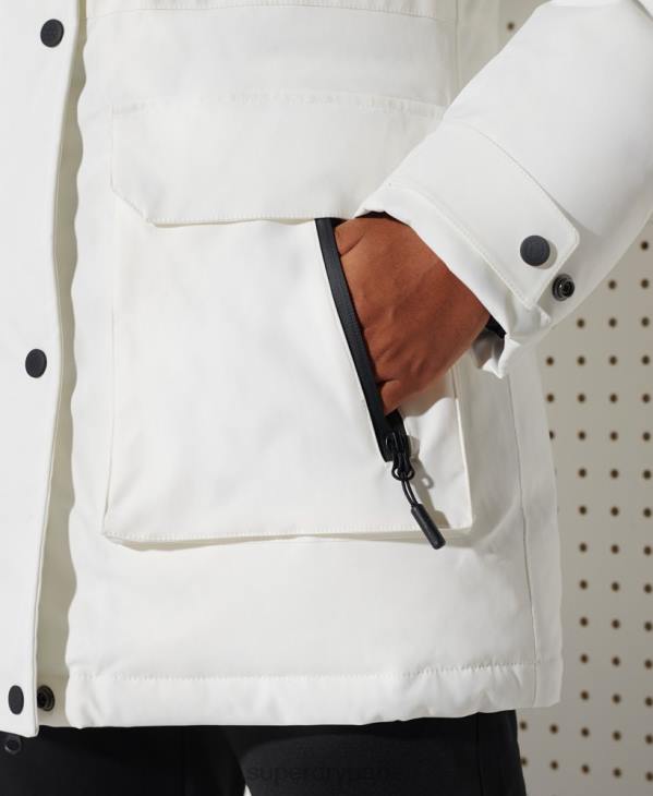 Superdry femmes parka de neige en duvet everest D64Z5487 vêtements blanc