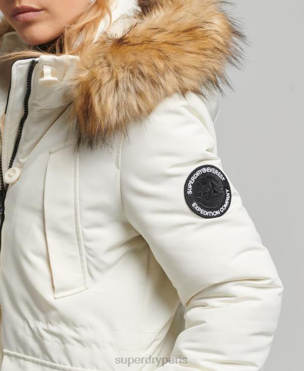 Superdry femmes parka everest D64Z3604 vêtements blanc
