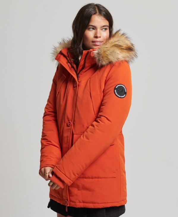 Superdry femmes parka everest D64Z3684 vêtements orange