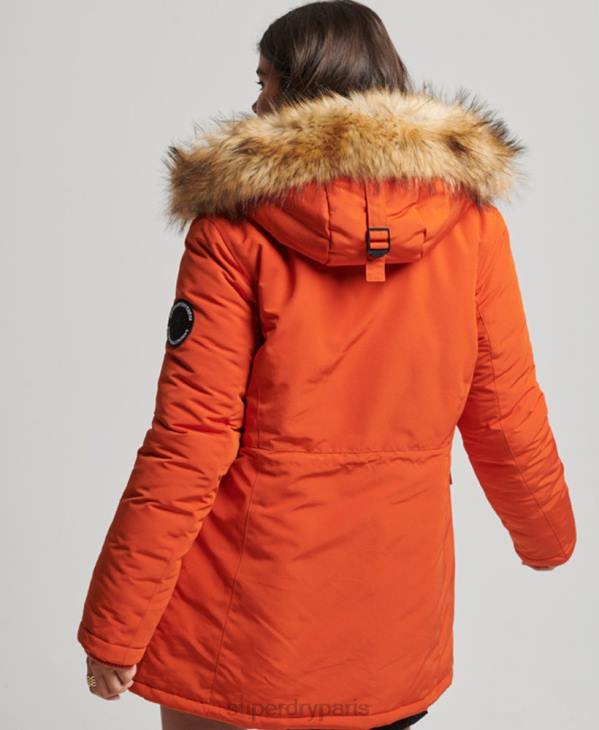Superdry femmes parka everest D64Z3684 vêtements orange