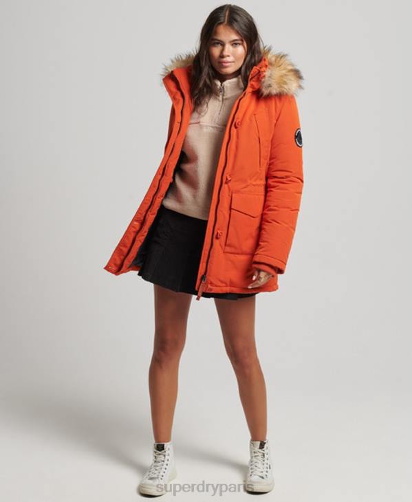 Superdry femmes parka everest D64Z3684 vêtements orange
