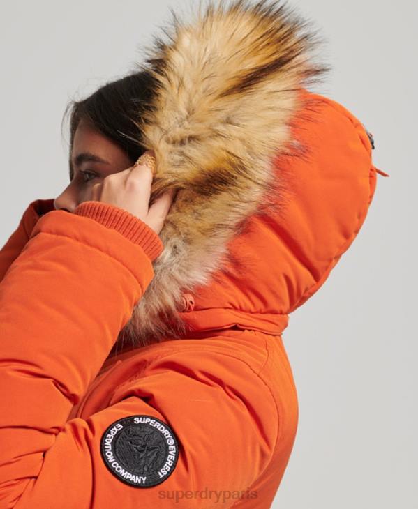 Superdry femmes parka everest D64Z3684 vêtements orange