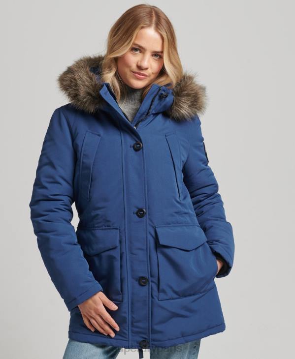 Superdry femmes parka everest D64Z3685 vêtements marine