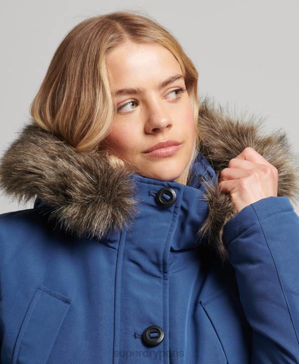 Superdry femmes parka everest D64Z3685 vêtements marine