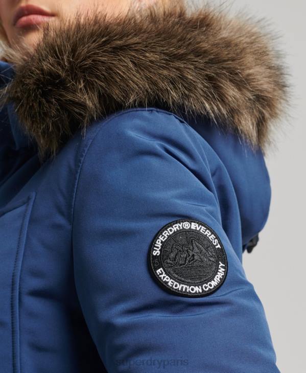 Superdry femmes parka everest D64Z3685 vêtements marine