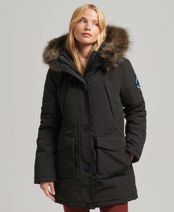 Superdry femmes parka everest D64Z3780 vêtements gris foncé