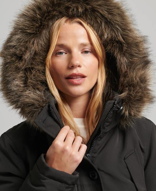 Superdry femmes parka everest D64Z3780 vêtements gris foncé