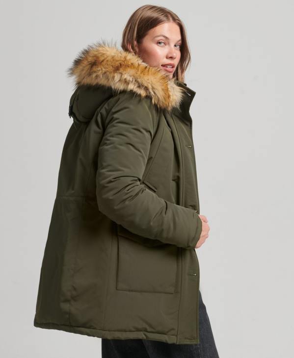 Superdry femmes parka everest D64Z3781 vêtements vert
