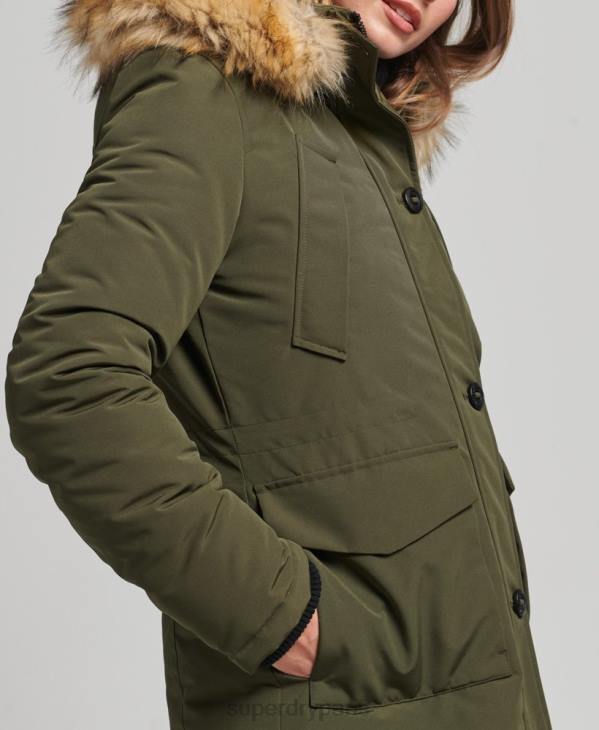 Superdry femmes parka everest D64Z3781 vêtements vert
