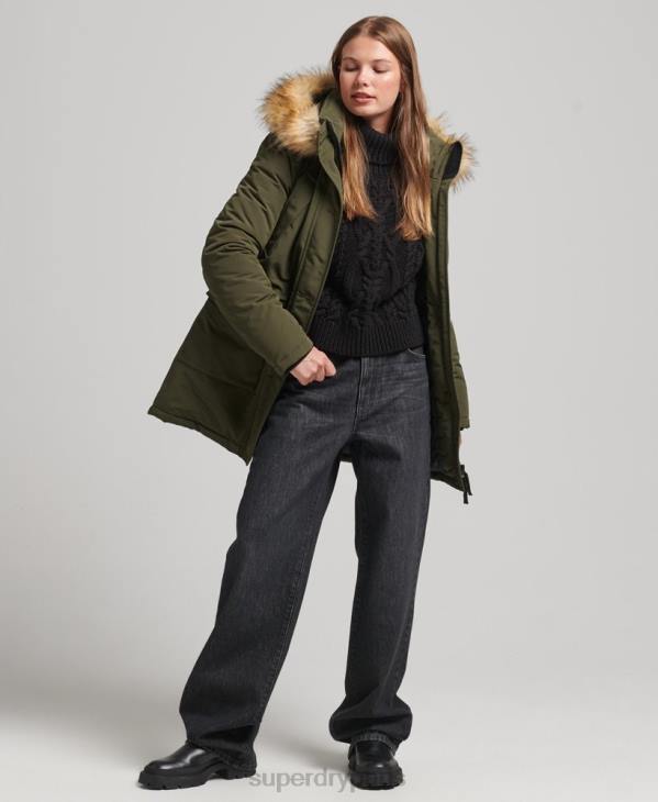 Superdry femmes parka everest D64Z3781 vêtements vert
