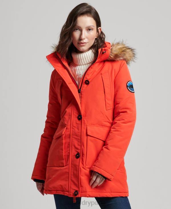 Superdry femmes parka everest D64Z3785 vêtements orange