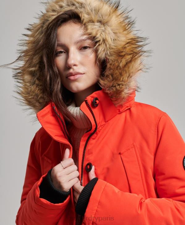 Superdry femmes parka everest D64Z3785 vêtements orange