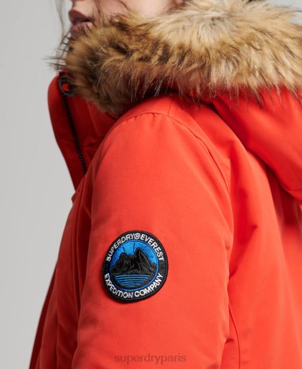Superdry femmes parka everest D64Z3785 vêtements orange