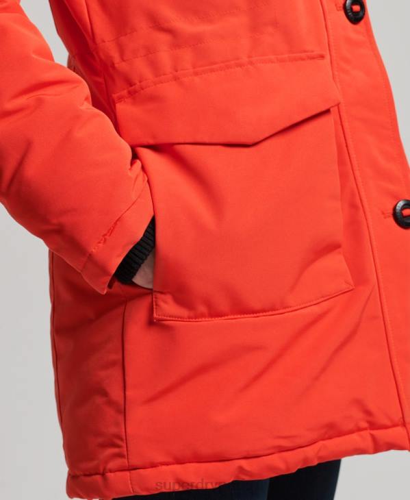 Superdry femmes parka everest D64Z3785 vêtements orange