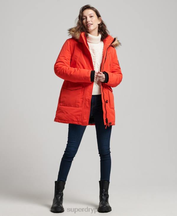 Superdry femmes parka everest D64Z3785 vêtements orange