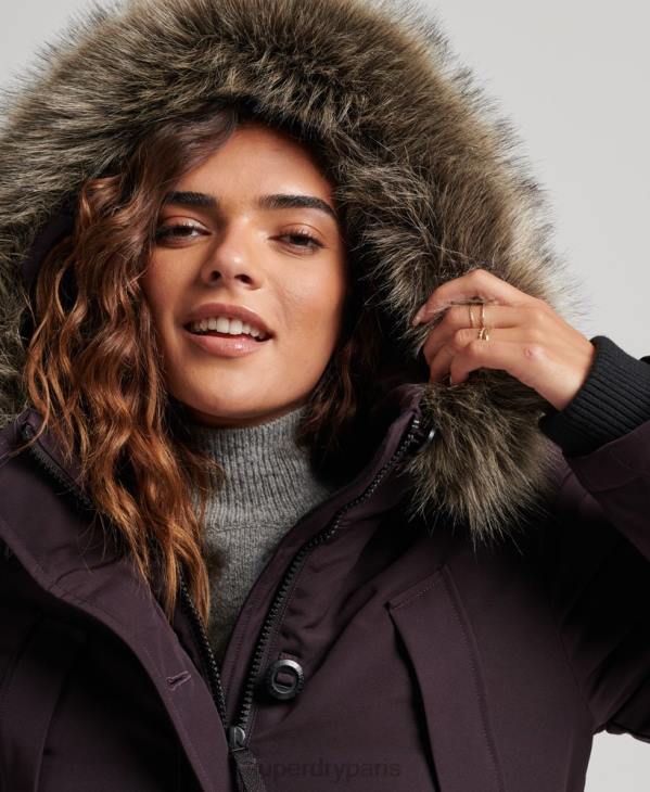Superdry femmes parka everest D64Z3786 vêtements violet