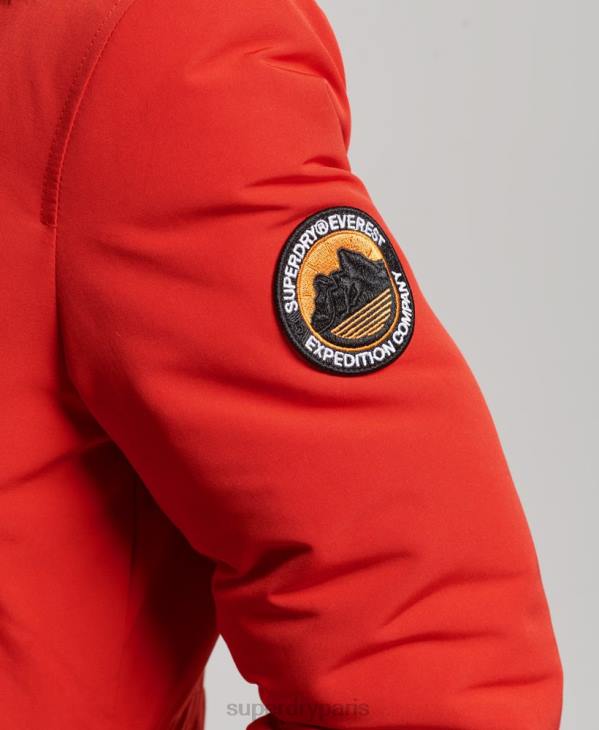 Superdry femmes parka everest D64Z3808 vêtements rouge