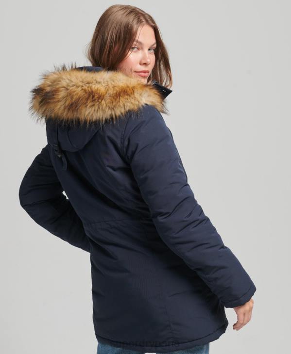 Superdry femmes parka everest D64Z5462 vêtements marine