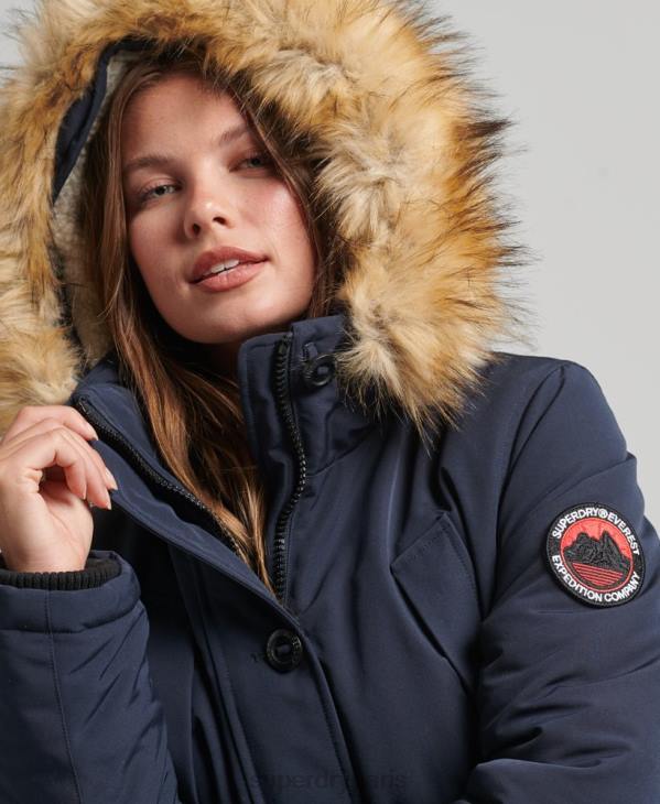 Superdry femmes parka everest D64Z5462 vêtements marine