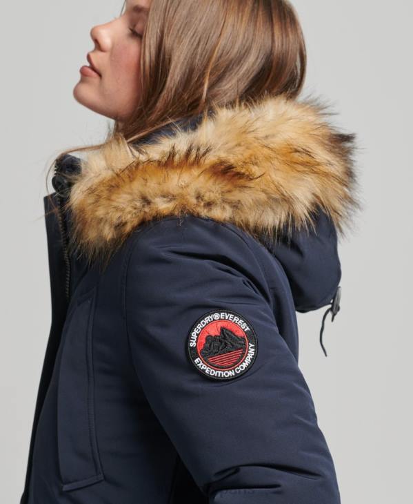 Superdry femmes parka everest D64Z5462 vêtements marine