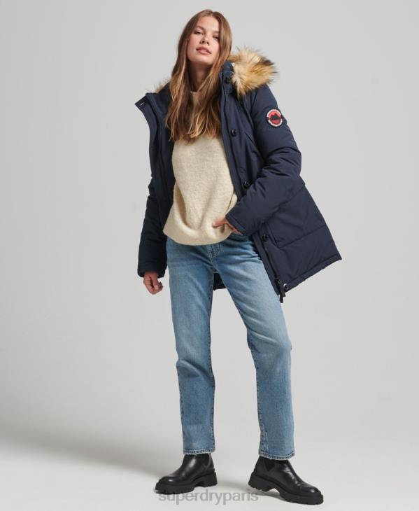 Superdry femmes parka everest D64Z5462 vêtements marine