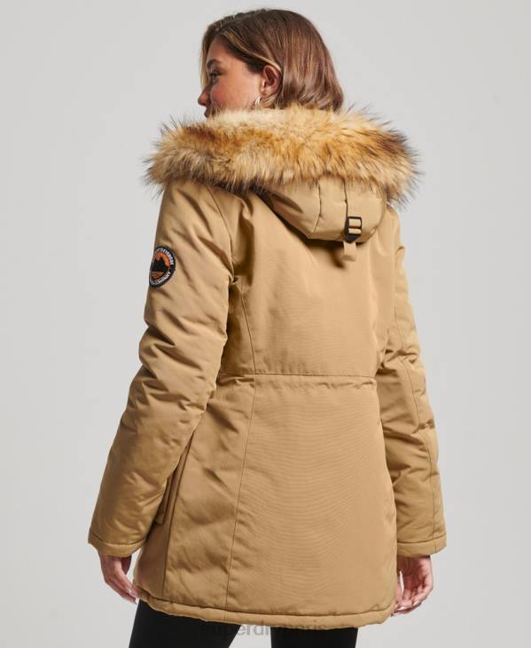 Superdry femmes parka everest D64Z5700 vêtements bronzer