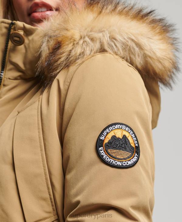 Superdry femmes parka everest D64Z5700 vêtements bronzer