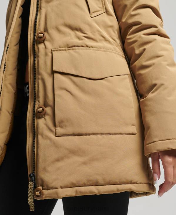 Superdry femmes parka everest D64Z5700 vêtements bronzer