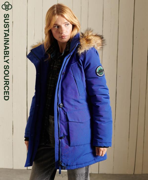 Superdry femmes parka everest D64Z5701 vêtements bleu