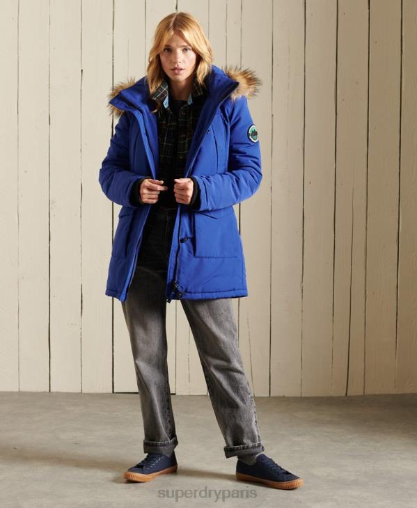 Superdry femmes parka everest D64Z5701 vêtements bleu