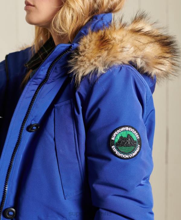 Superdry femmes parka everest D64Z5701 vêtements bleu
